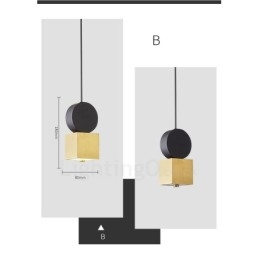 4 estilos de luz pendente pós-moderna dourada e preta