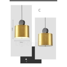 4 estilos de luz pendente pós-moderna dourada e preta