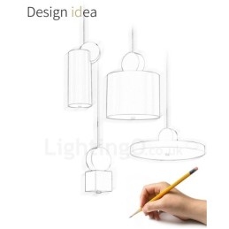 4 estilos de luz pendente pós-moderna dourada e preta