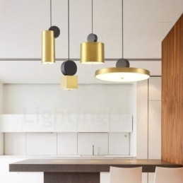4 estilos de luz pendente pós-moderna dourada e preta
