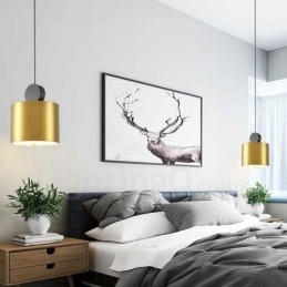 4 estilos de luz pendente pós-moderna dourada e preta