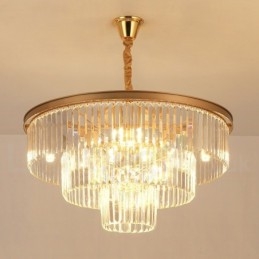 Pós-moderno Luxo Redondo K9 Cristal Pingente Lustre Luzes Salão de Exposição