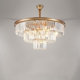 Pós-moderno Luxo Redondo K9 Cristal Pingente Lustre Luzes Salão de Exposição