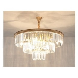 Pós-moderno Luxo Redondo K9 Cristal Pingente Lustre Luzes Salão de Exposição
