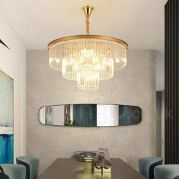 Pós-moderno Luxo Redondo K9 Cristal Pingente Lustre Luzes Salão de Exposição