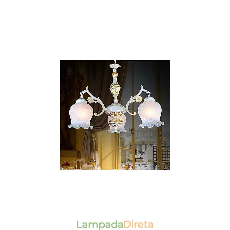 Jane Retro luminária Ferro Mediterrâneo Iluminação