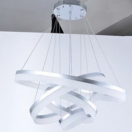 Luminárias pendentes de anel de lustre de acrílico com
