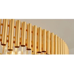 Pós-moderno Ouro Luxo Redondo K9 Cristal Pingente Lustre Luzes Salão de Exposição