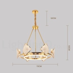 Lustre de cristal K9 redondo de luxo pós-moderno dourado com abajur de acrílico para salão de exposições