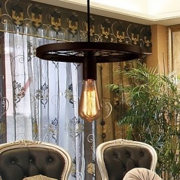 Industrial 1 luz Vintage em ferro abajur pendente