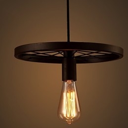 Industrial 1 luz Vintage em ferro abajur pendente