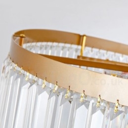 Lustre de pingente de cristal K9 redondo de luxo pós-moderno dourado para salão de exposições