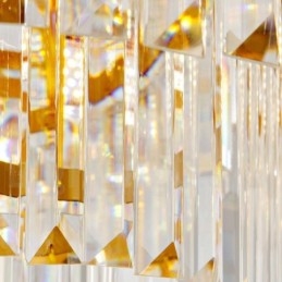 Lustre de pingente de cristal K9 redondo de luxo pós-moderno dourado para salão de exposições