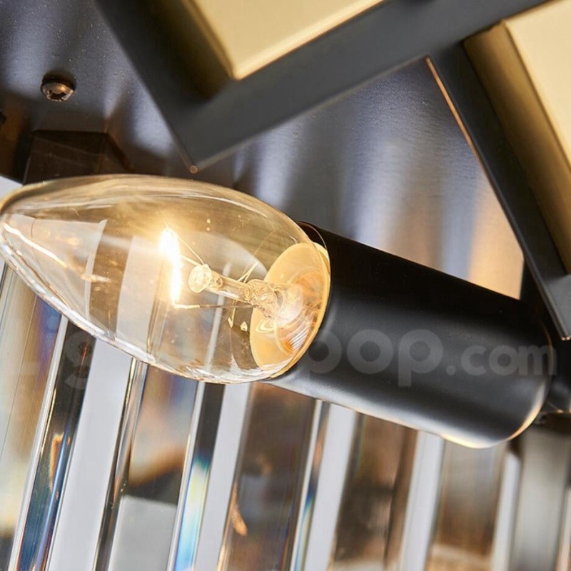Lustre moderno de luxo dourado e preto redondo com pingente de cristal K9 para salão de exposições