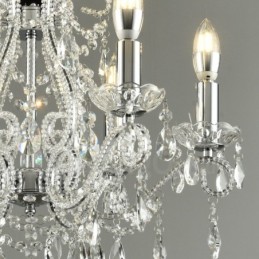 6 Luzes Ouro Prata Estilo Americano Cristal Pingente Lustre Loja de Luzes