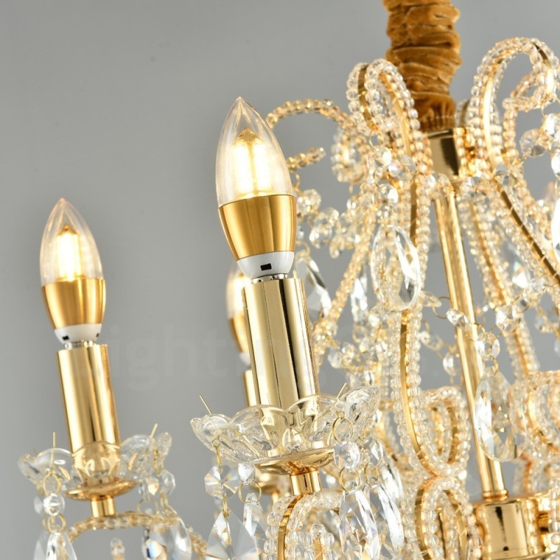 6 Luzes Ouro Prata Estilo Americano Cristal Pingente Lustre Loja de Luzes