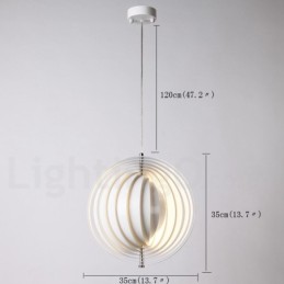 Globe White Girar Pós-moderno DIY Pendente Luz