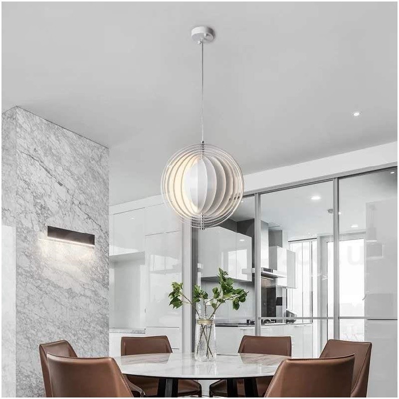 Globe White Girar Pós-moderno DIY Pendente Luz