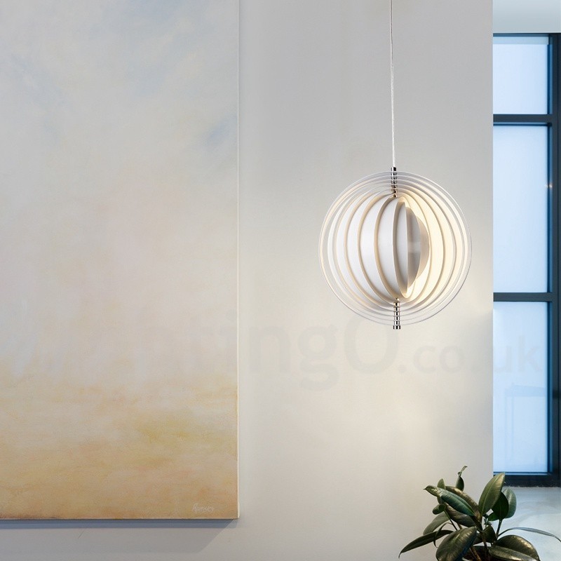 Globe White Girar Pós-moderno DIY Pendente Luz