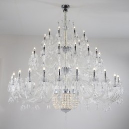 50 Luzes Claras Elegantes Luxuosas Velas de Cristal Lustre de Exposição Hal