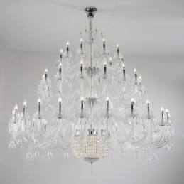 50 Luzes Claras Elegantes Luxuosas Velas de Cristal Lustre de Exposição Hal