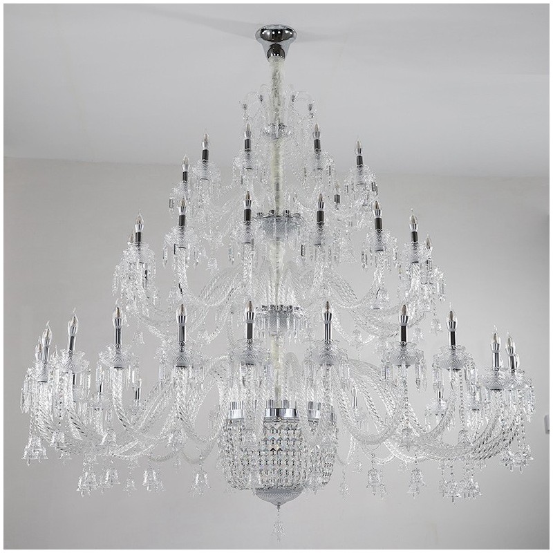 50 Luzes Claras Elegantes Luxuosas Velas de Cristal Lustre de Exposição Hal
