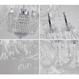 50 Luzes Claras Elegantes Luxuosas Velas de Cristal Lustre de Exposição Hal