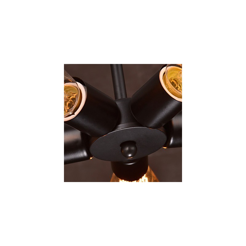 Luminária pendente 3 luzes estilo country ferro forjado