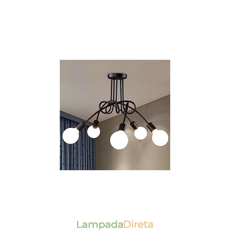 Luminárias pendentes modernas contemporâneas de metal