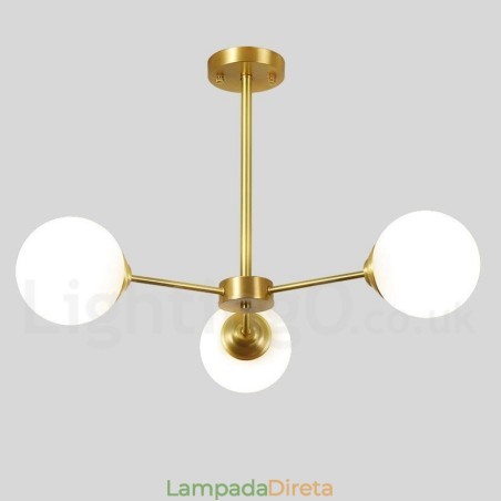 3 Luzes Pure Bronze Norte Europa Bean Chandelier Moderno Metal Moléculas Pendente Luz 3 Luzes Pure Bronze Norte Europa Bean Chandelier Moderno Metal Moléculas Pendente Luz