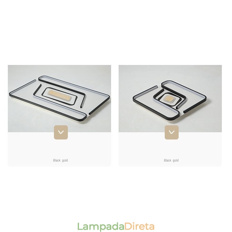 Luminária de embutir retangular moderna e contemporânea