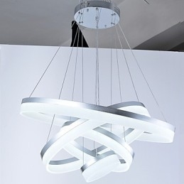 Luminárias pendentes de anel de lustre de acrílico com