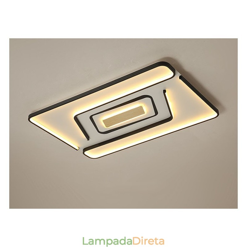 Luminária de embutir retangular moderna e contemporânea