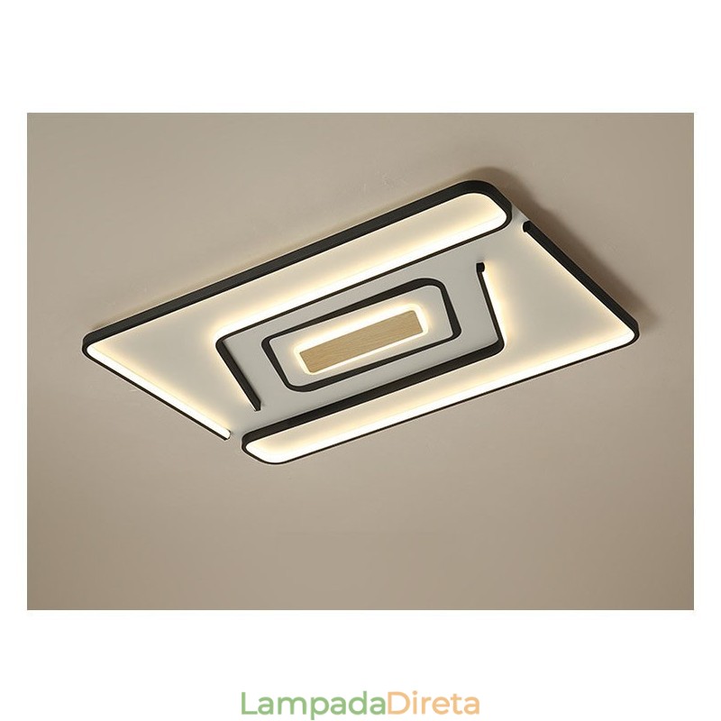 Luminária de embutir retangular moderna e contemporânea