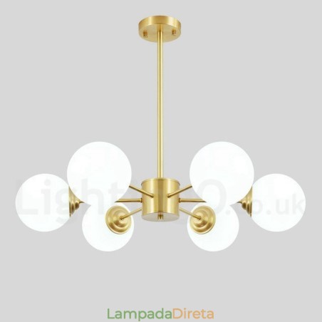 6 Luzes Pure Bronze Northern Europe Bean Chandelier Modern Metal Molecules Pendant Light 6 Luzes Pure Bronze Northern Europe Bean Chandelier Modern Metal Molecules Pendant Light