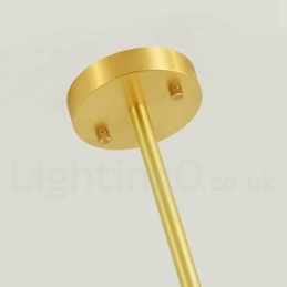 8 Luzes Pure Bronze Norte Europa Bean Chandelier Moderno Metal Moléculas Pendente Luz