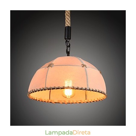 Lustre retrô feito à mão em corda de cânhamo estilo campestre industrial Lustre retrô feito à mão em corda de cânhamo estilo campestre industrial