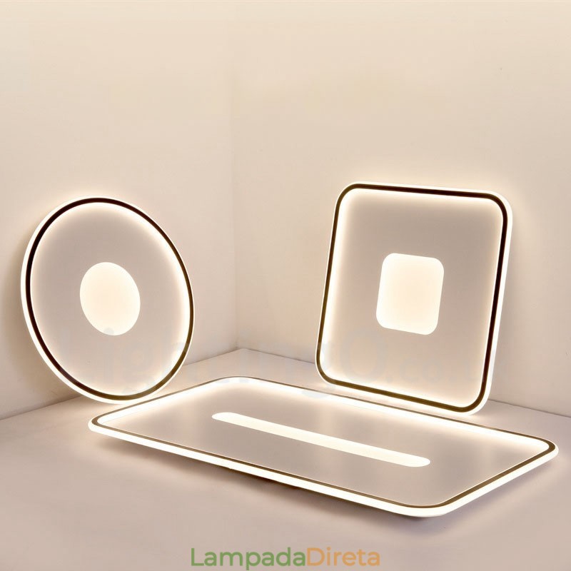 Luzes de teto embutidas ultrafinas, modernas, contemporâneas e reguláveis, estilo nórdico, com controle remoto, também podem ser usadas como luz de parede