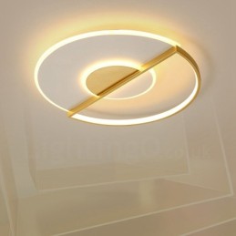 Luminárias de teto embutidas estilo nórdico moderno, ultrafinas e contemporâneas douradas com controle remoto, também podem ser usadas como luminária de parede