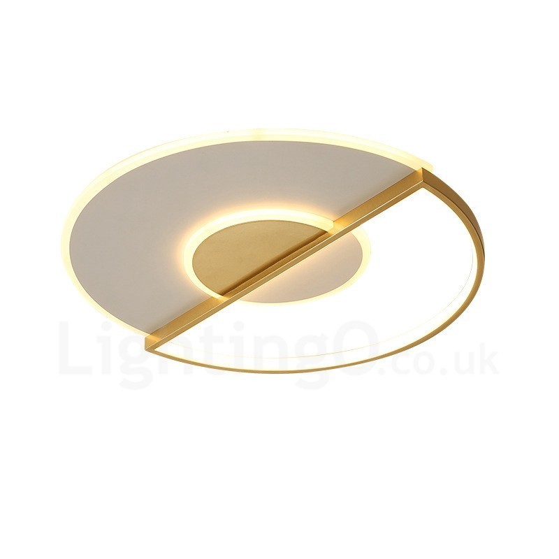 Luminárias de teto embutidas estilo nórdico moderno, ultrafinas e contemporâneas douradas com controle remoto, também podem ser usadas como luminária de parede