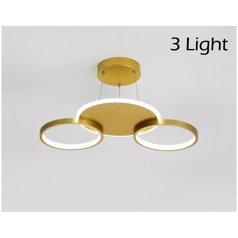 Lustre de teto circular estilo nórdico moderno e contemporâneo dourado com controle remoto também pode ser usado como luz de parede