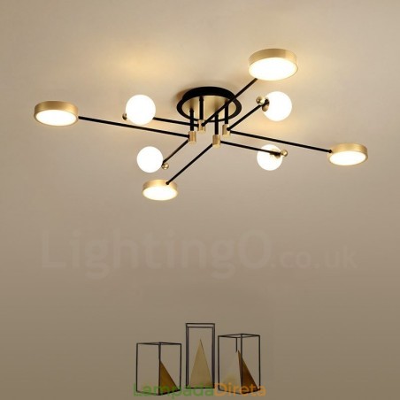 Lustre de metal moderno com teto preto dourado Lustre de metal moderno com teto preto dourado