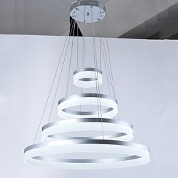 Luminárias pendentes de anel de lustre de acrílico com
