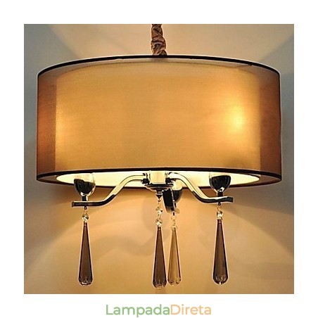 Lustre de cristal de ferro forjado simples 6 luzes Lustre de cristal de ferro forjado simples 6 luzes