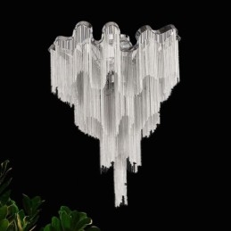 Tassels Chandelier Designer Luz de teto Prata Cor Dourada