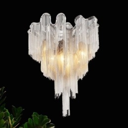 Tassels Chandelier Designer Luz de teto Prata Cor Dourada