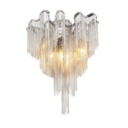 Tassels Chandelier Designer Luz de teto Prata Cor Dourada