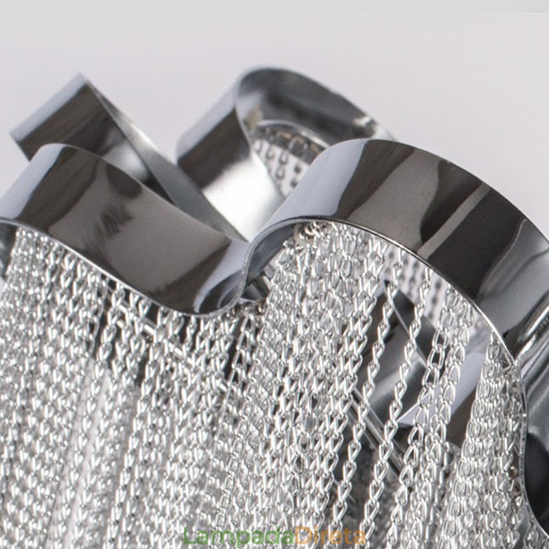 Tassels Chandelier Designer Luz de teto Prata Cor Dourada