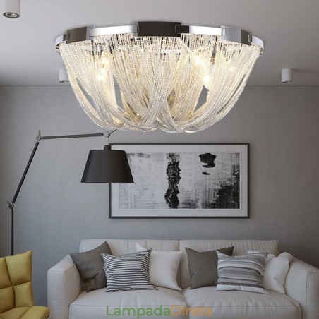 Tassels Chandelier Designer Luz de teto Prata Cor Dourada Tassels Chandelier Designer Luz de teto Prata Cor Dourada