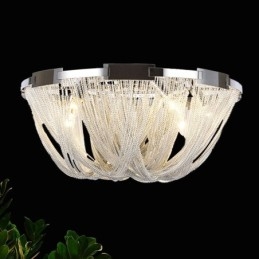 Tassels Chandelier Designer Luz de teto Prata Cor Dourada